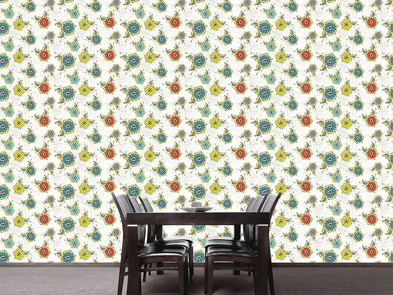 Wall Mural Pattern Wallpaper Oriental Flower Dream