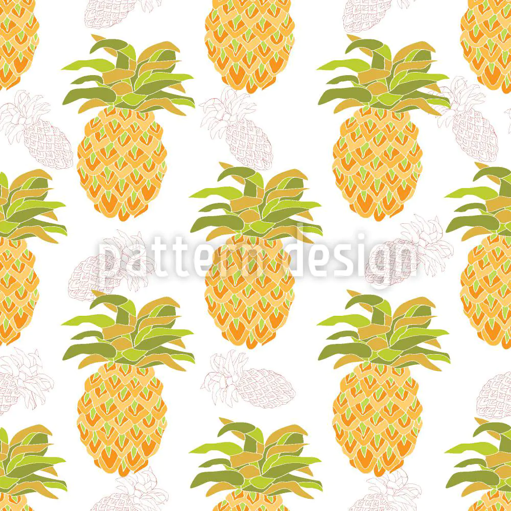 Wall Mural Pattern Wallpaper I Want Pineapples