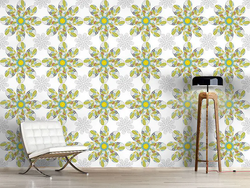 Wall Mural Pattern Wallpaper Flower In A Flower