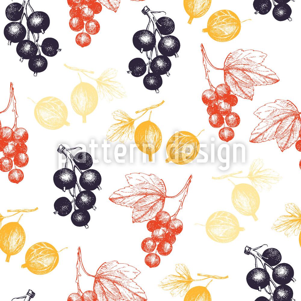 Wall Mural Pattern Wallpaper Red And Black Currant