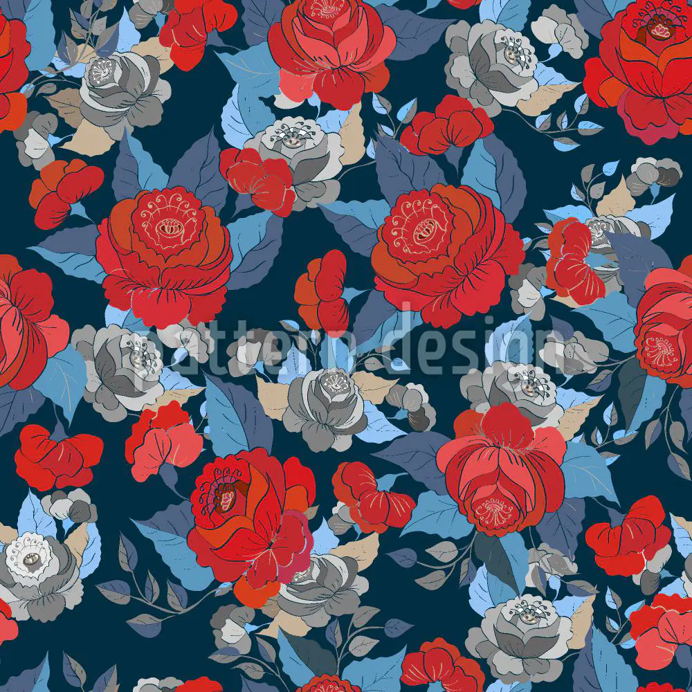 Wall Mural Pattern Wallpaper The Rose Collection