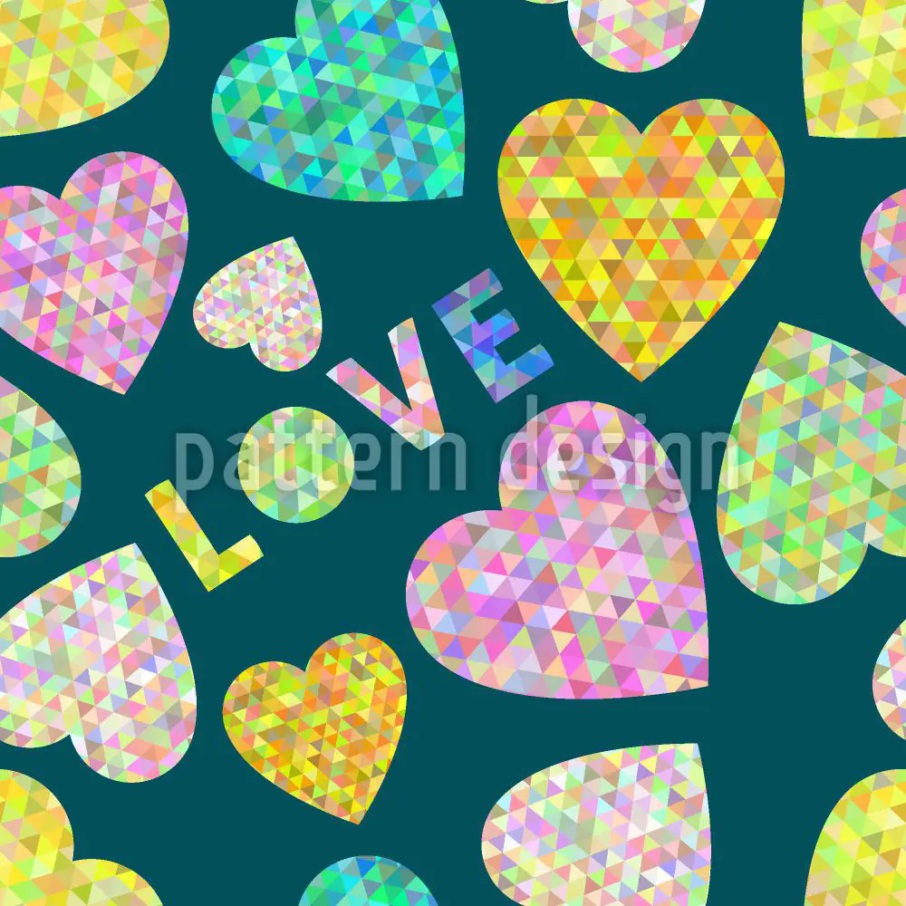 Wall Mural Pattern Wallpaper Heart And Love