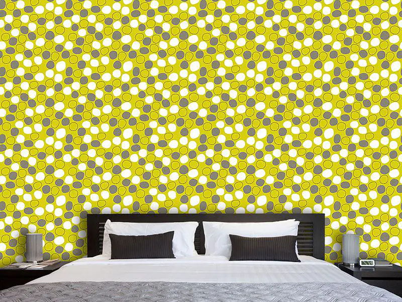 Wall Mural Pattern Wallpaper Floating And Dancing Dots