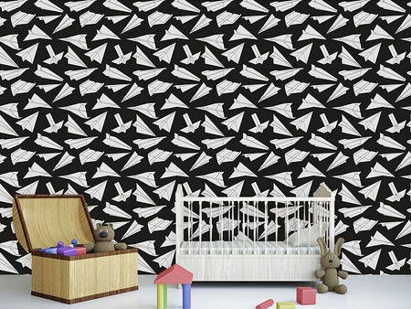 Wall Mural Pattern Wallpaper Paper Gliders In Action