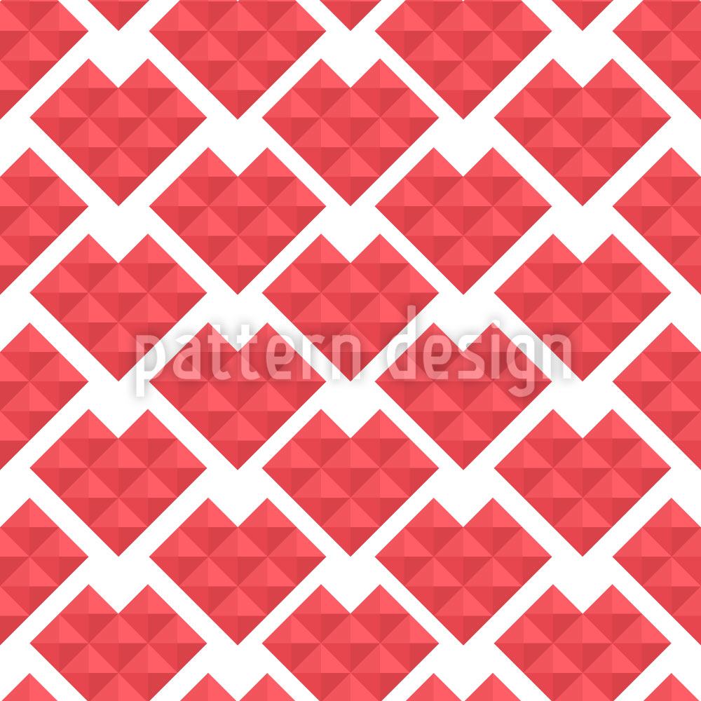 Wall Mural Pattern Wallpaper Hearts Of Triangles
