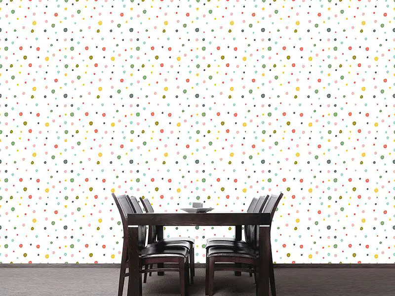Wall Mural Pattern Wallpaper Painted Polka Dot