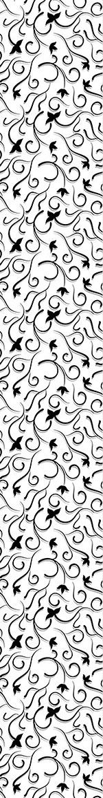 Wall Mural Pattern Wallpaper Ivy Black and White