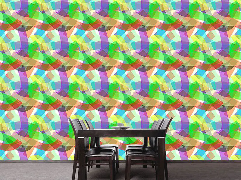Wall Mural Pattern Wallpaper Freestyle Ribbons