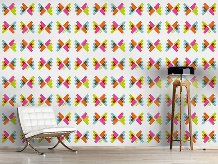 Wall Mural Pattern Wallpaper Techno Butterflies