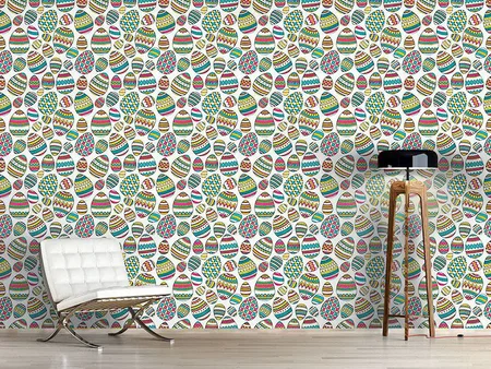 Wall Mural Pattern Wallpaper Decorated Eggs