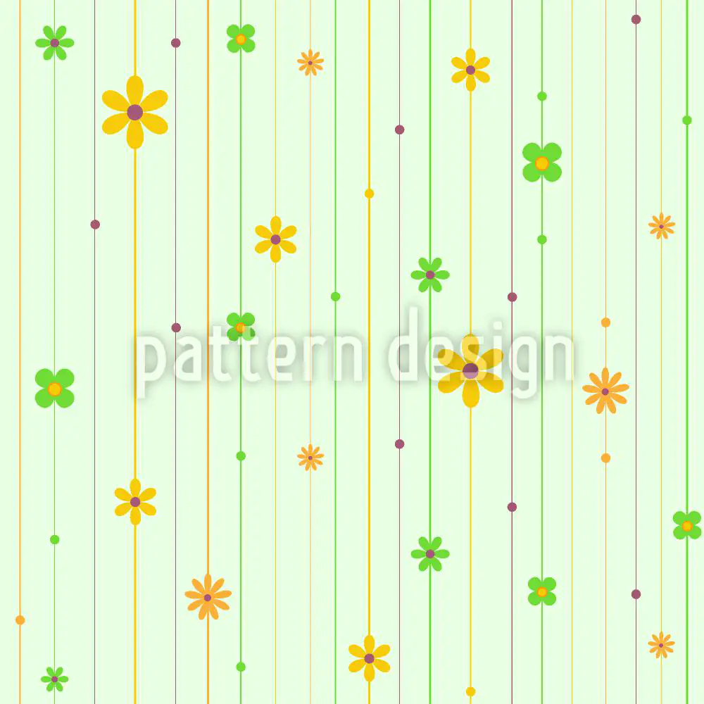 Papier peint design Strings Of Flowers