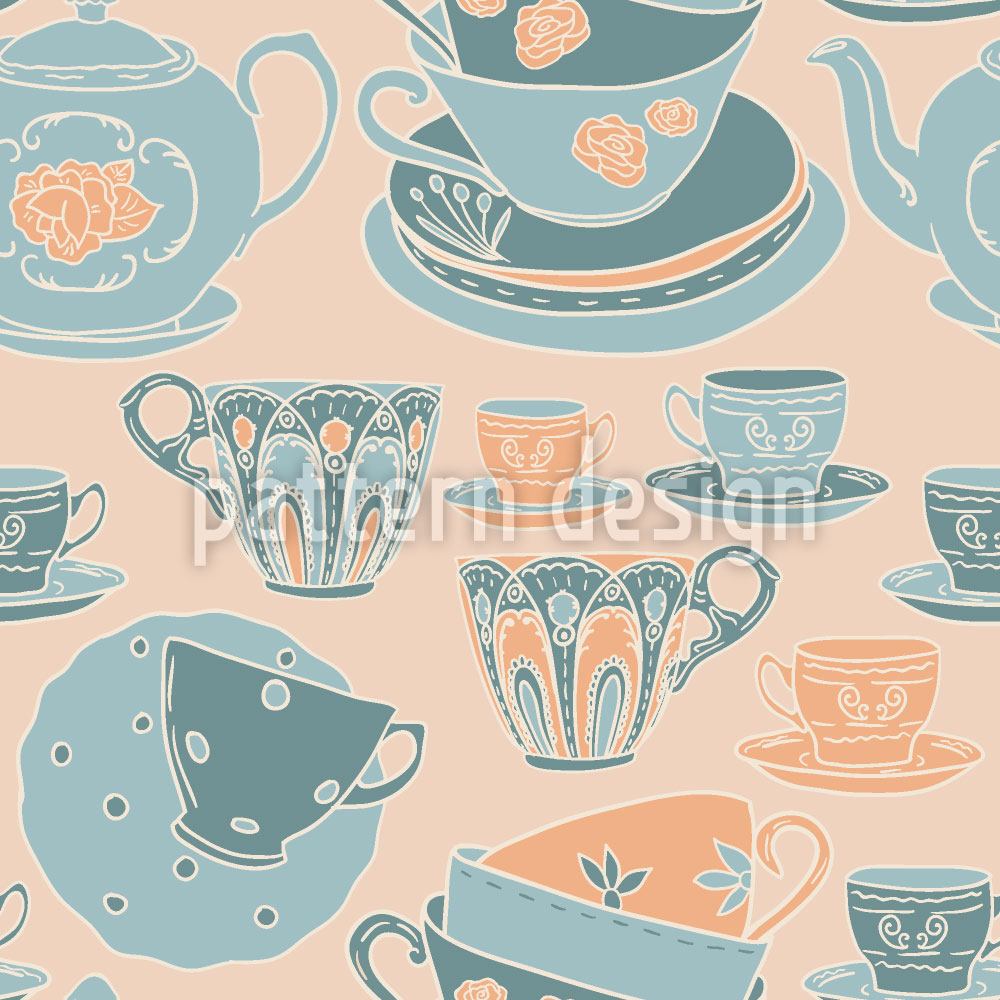 Wall Mural Pattern Wallpaper Time for tea