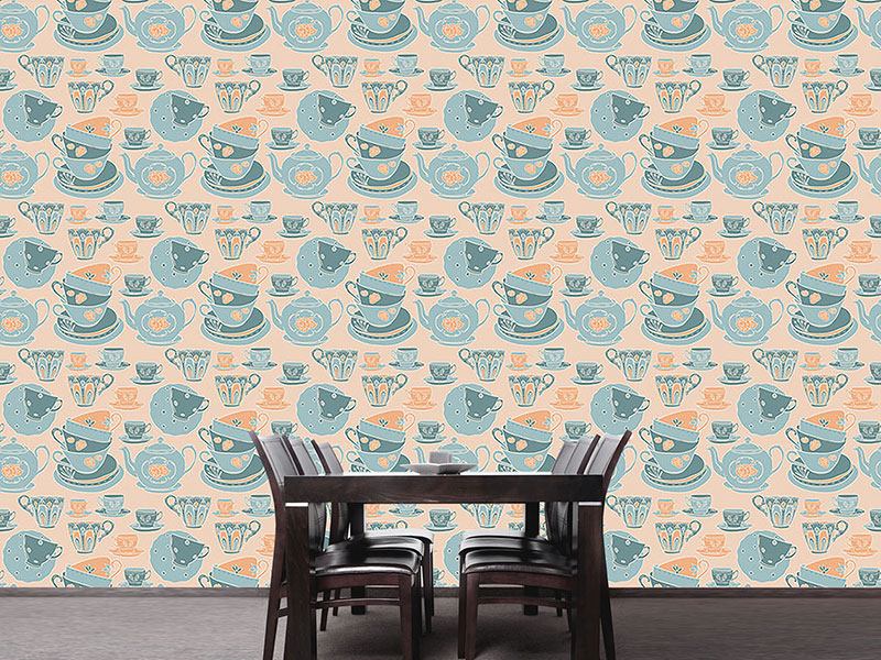 Wall Mural Pattern Wallpaper Time for tea