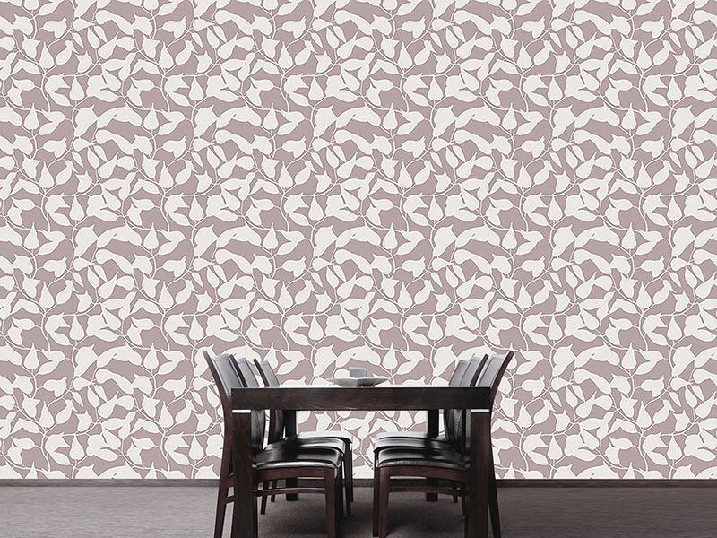 Wall Mural Pattern Wallpaper Twigs all over
