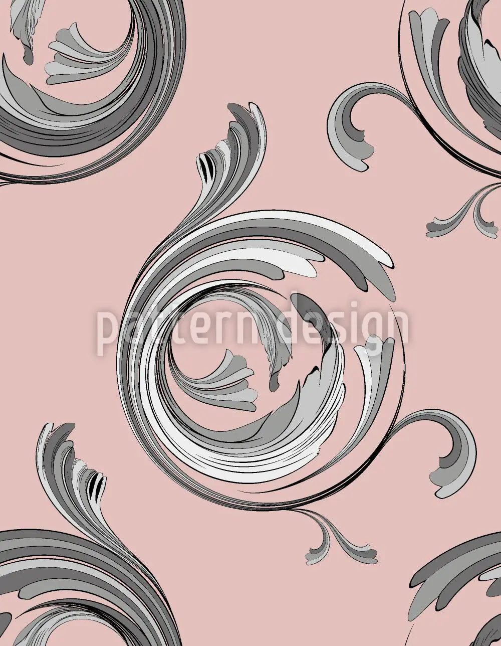 Papier peint design Circle Curlicues