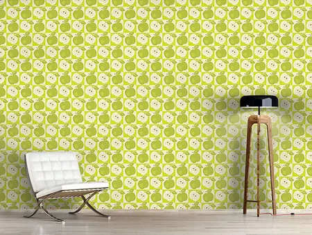 Wall Mural Pattern Wallpaper Apples To The Square