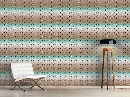 Wall Mural Pattern Wallpaper Different Sized Triangles