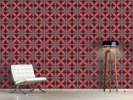 Designmuster Tapete Marokkanisches Rot