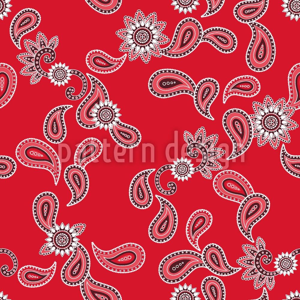 Wall Mural Pattern Wallpaper Paisley In Red