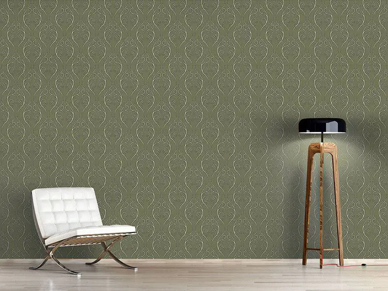 Wall Mural Pattern Wallpaper Green Onlooker