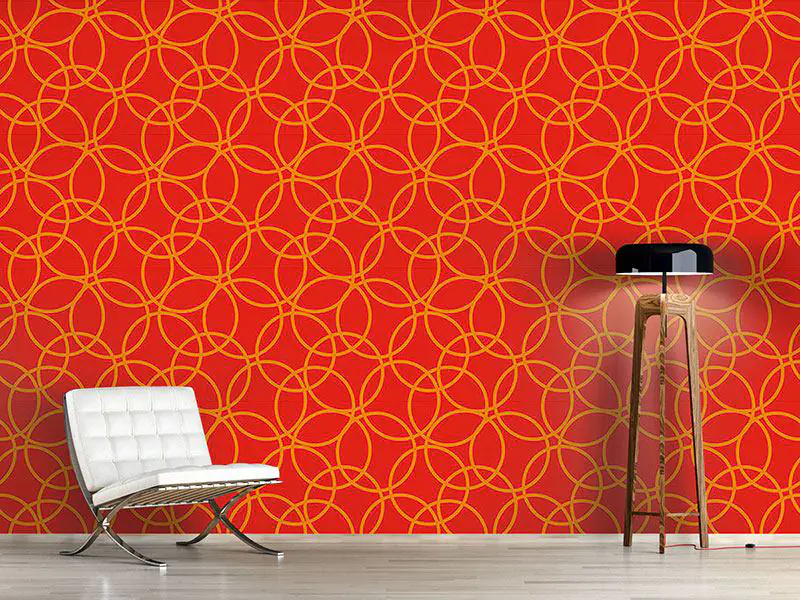 Wall Mural Pattern Wallpaper Ring Free Red