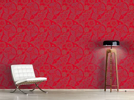 Wall Mural Pattern Wallpaper Henna Rosso