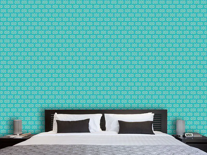 Wall Mural Pattern Wallpaper Turquoise Royal