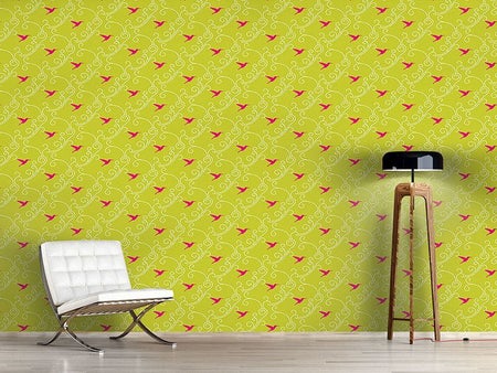 Wall Mural Pattern Wallpaper Hummingbird