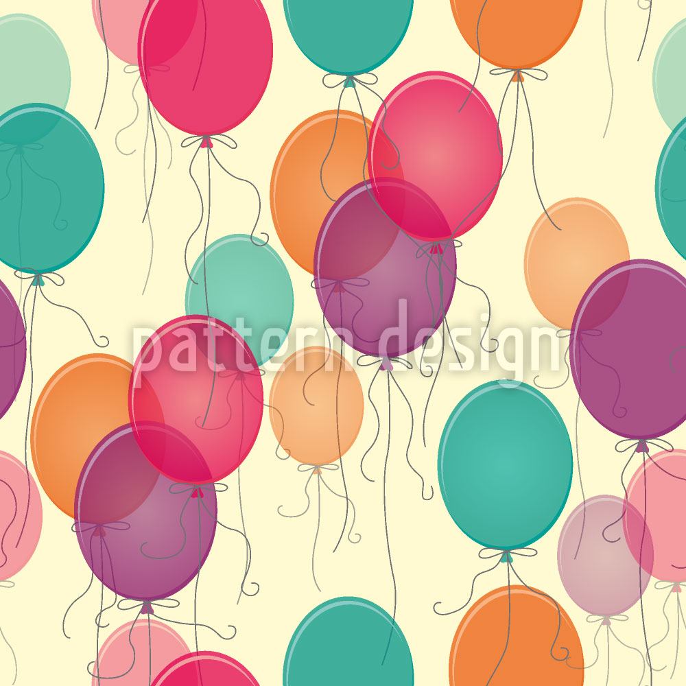Designmuster Tapete Vintage Luftballons