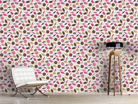 Wall Mural Pattern Wallpaper Candy Caramel