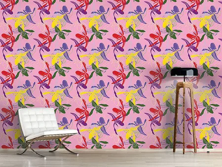 Wall Mural Pattern Wallpaper Orchid Color