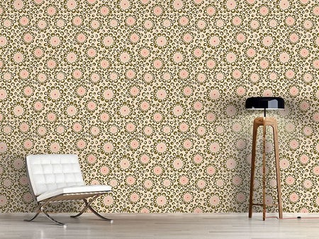 Wall Mural Pattern Wallpaper Chestnut Spirals