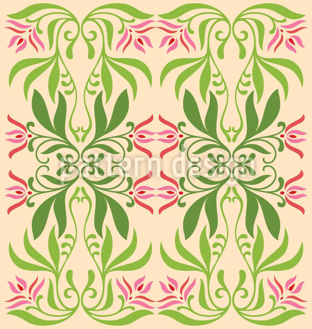 Papier peint design Mystic Flora Green
