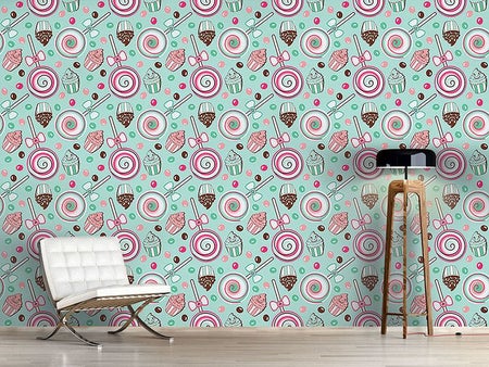 Wall Mural Pattern Wallpaper Cookidoo Mint