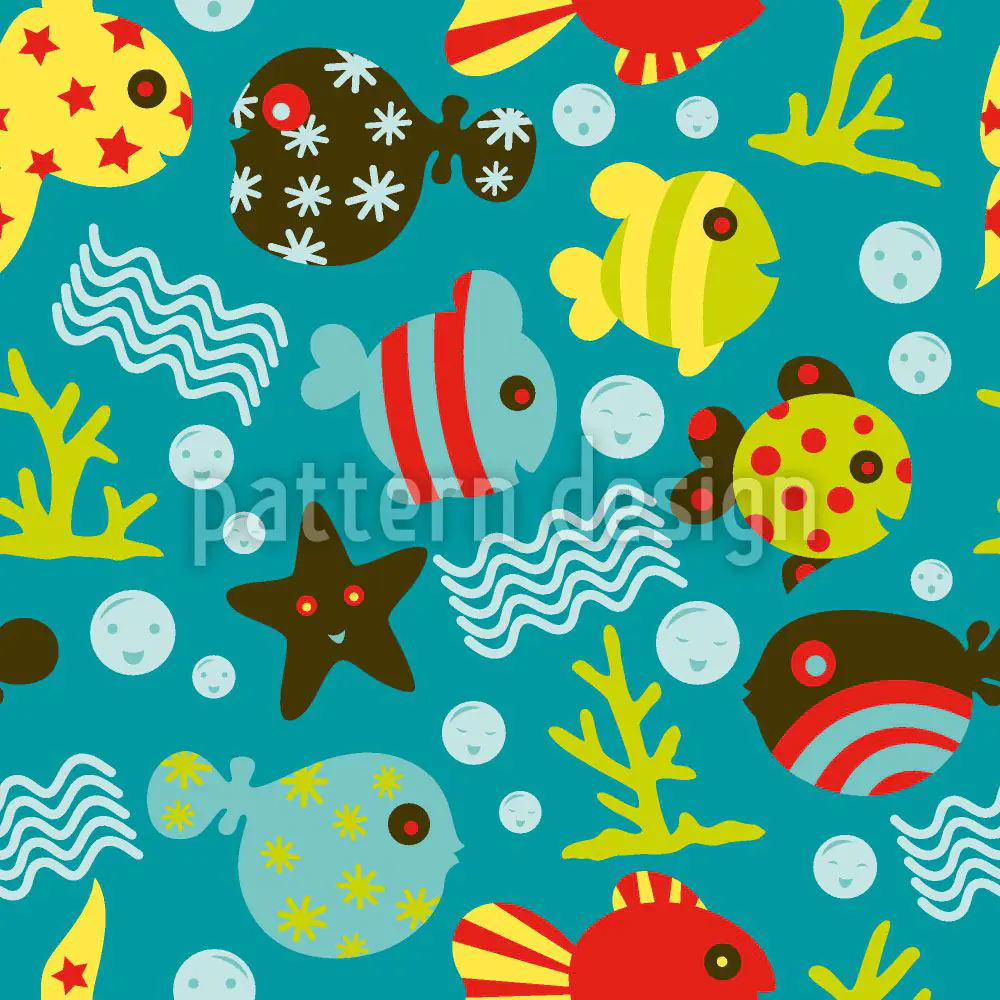 Wall Mural Pattern Wallpaper Waterworld Reef