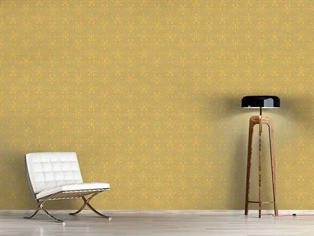 Wall Mural Pattern Wallpaper Cinderella Gold