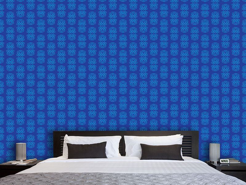 Wall Mural Pattern Wallpaper Phoenix In Blue