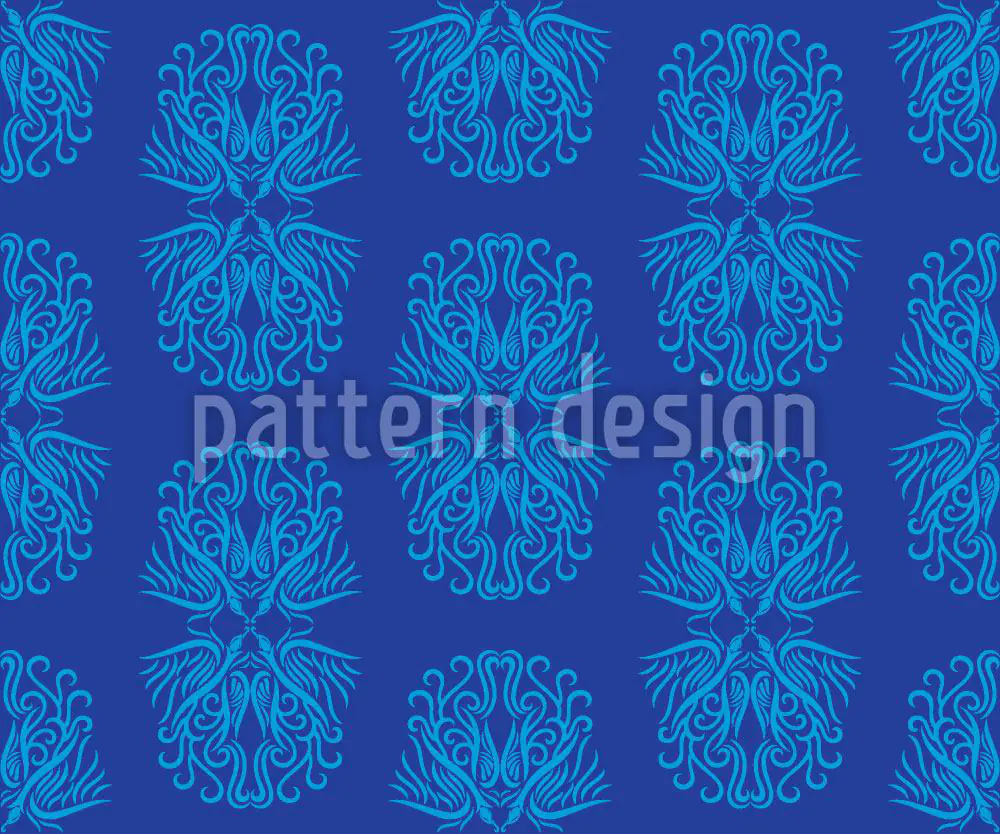 Papier peint design Phoenix In Blue