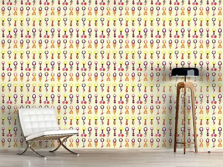 Wall Mural Pattern Wallpaper Ties In Love