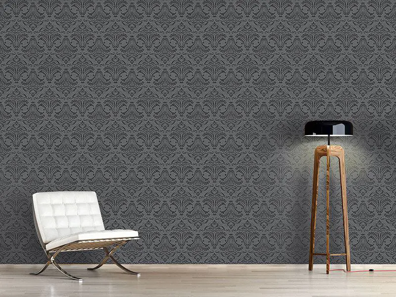Wall Mural Pattern Wallpaper Opulence Dark Grey