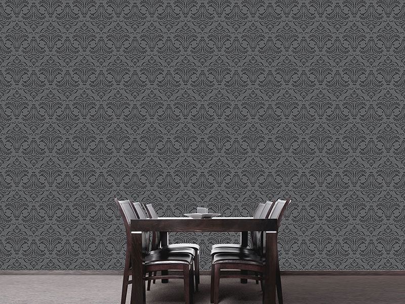 Wall Mural Pattern Wallpaper Opulence Dark Grey