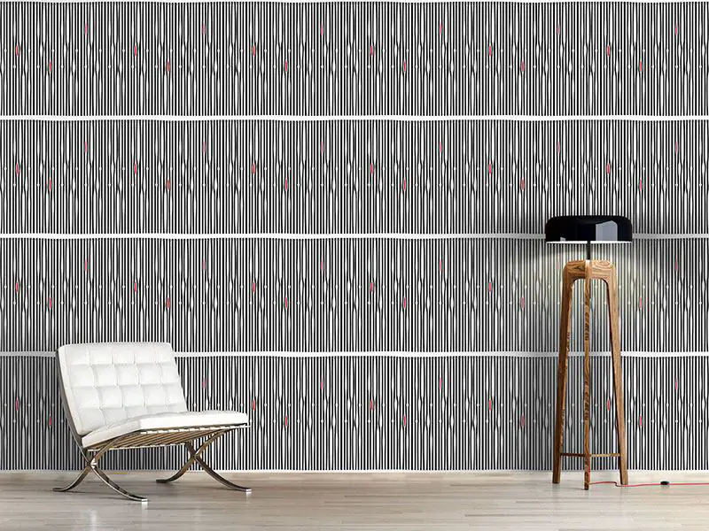 Wall Mural Pattern Wallpaper Ethno Pin Stripe