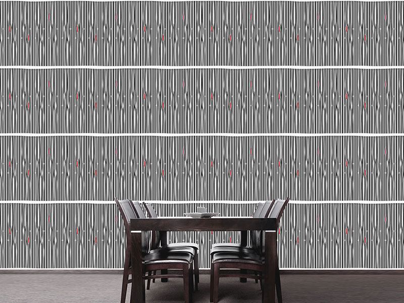 Wall Mural Pattern Wallpaper Ethno Pin Stripe