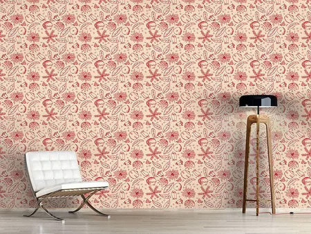 Wall Mural Pattern Wallpaper Pomegranate Dream