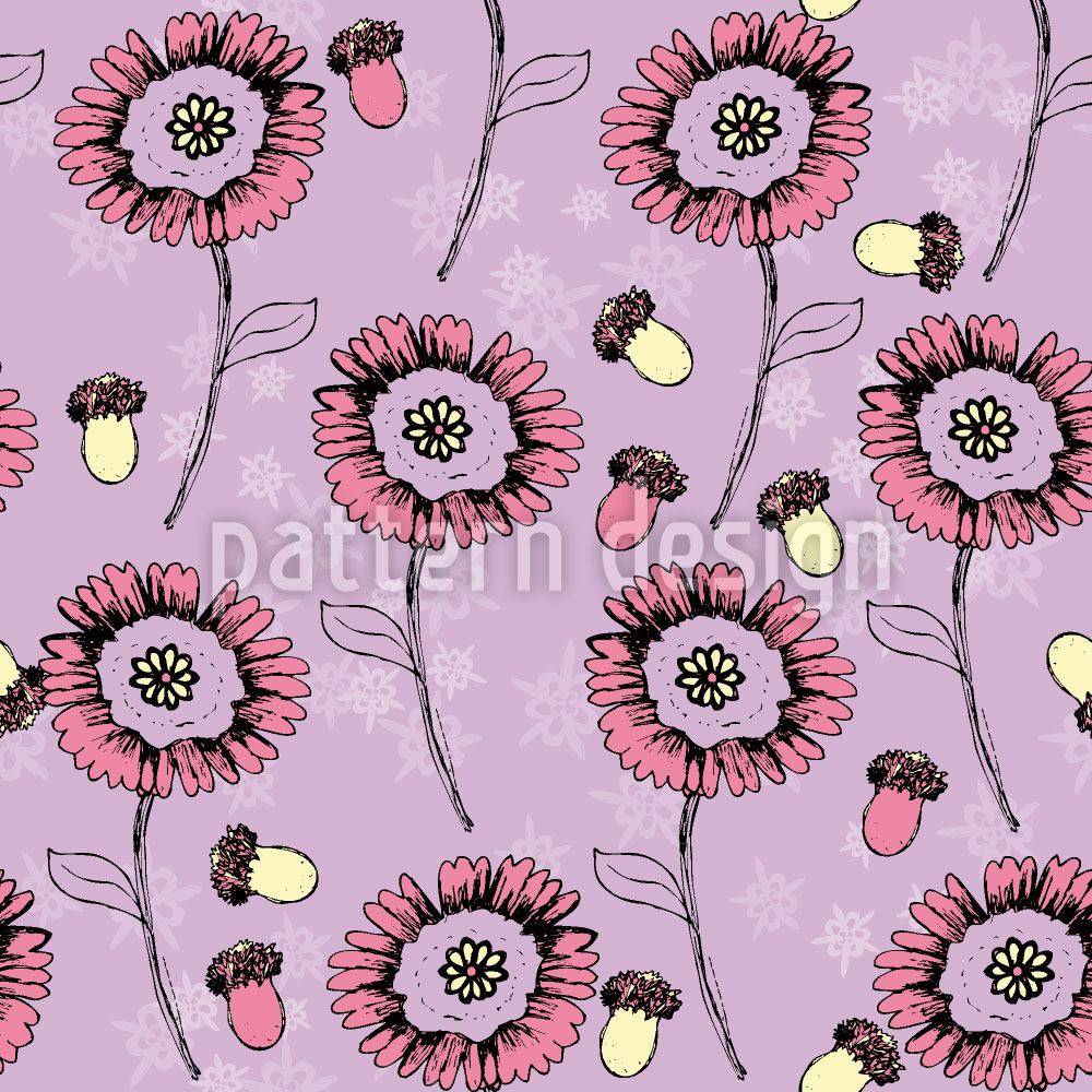 Wall Mural Pattern Wallpaper Boheme Fantasyflowers Lavender