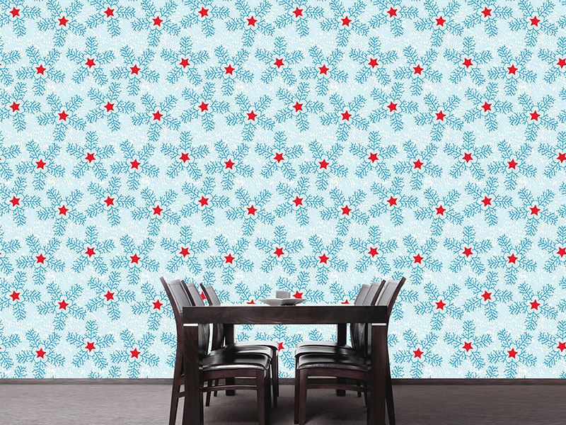 Wall Mural Pattern Wallpaper Snowflakes