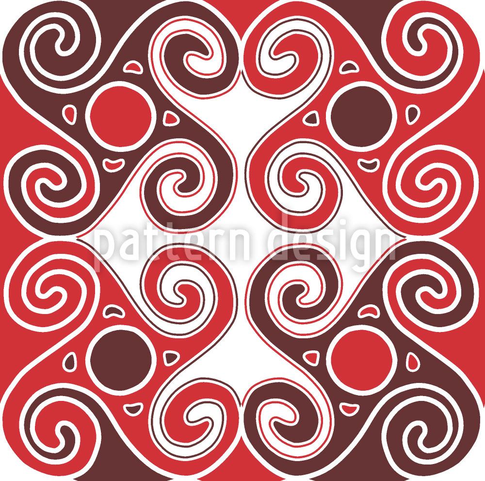 Wall Mural Pattern Wallpaper Red Cucuteni