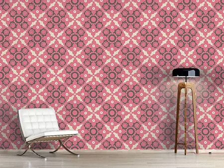 Wall Mural Pattern Wallpaper Pink Pomp