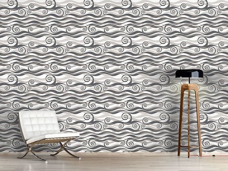 Wall Mural Pattern Wallpaper Triton Grey