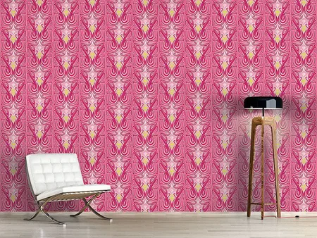 Wall Mural Pattern Wallpaper Undine Pink
